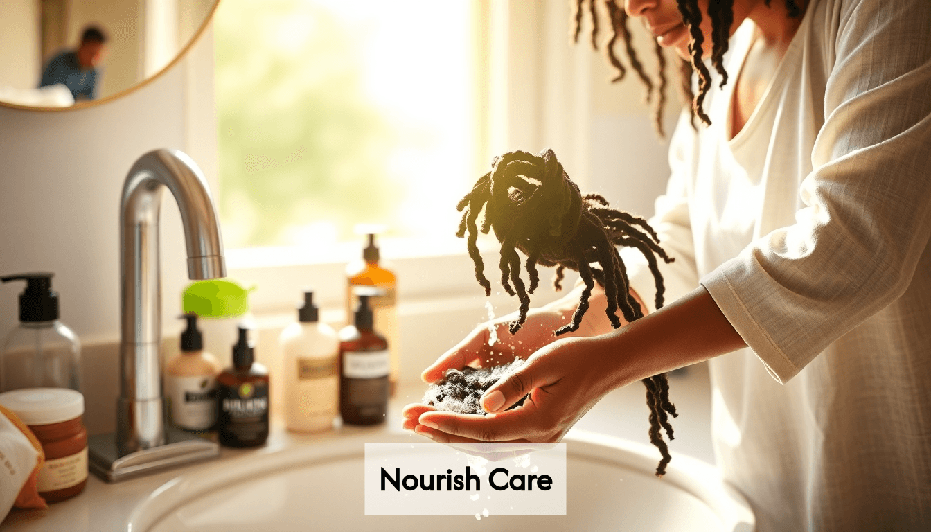 Washing starter locs