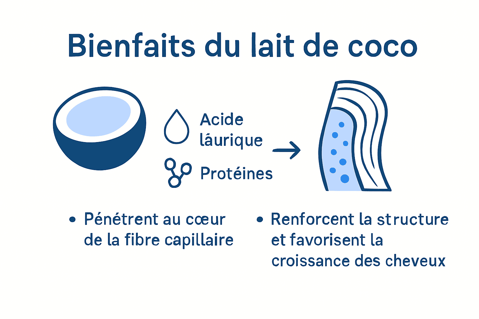 Les bienfaits du lait de coco sur la pousse des cheveux : tout savoir en un coup d’œil
