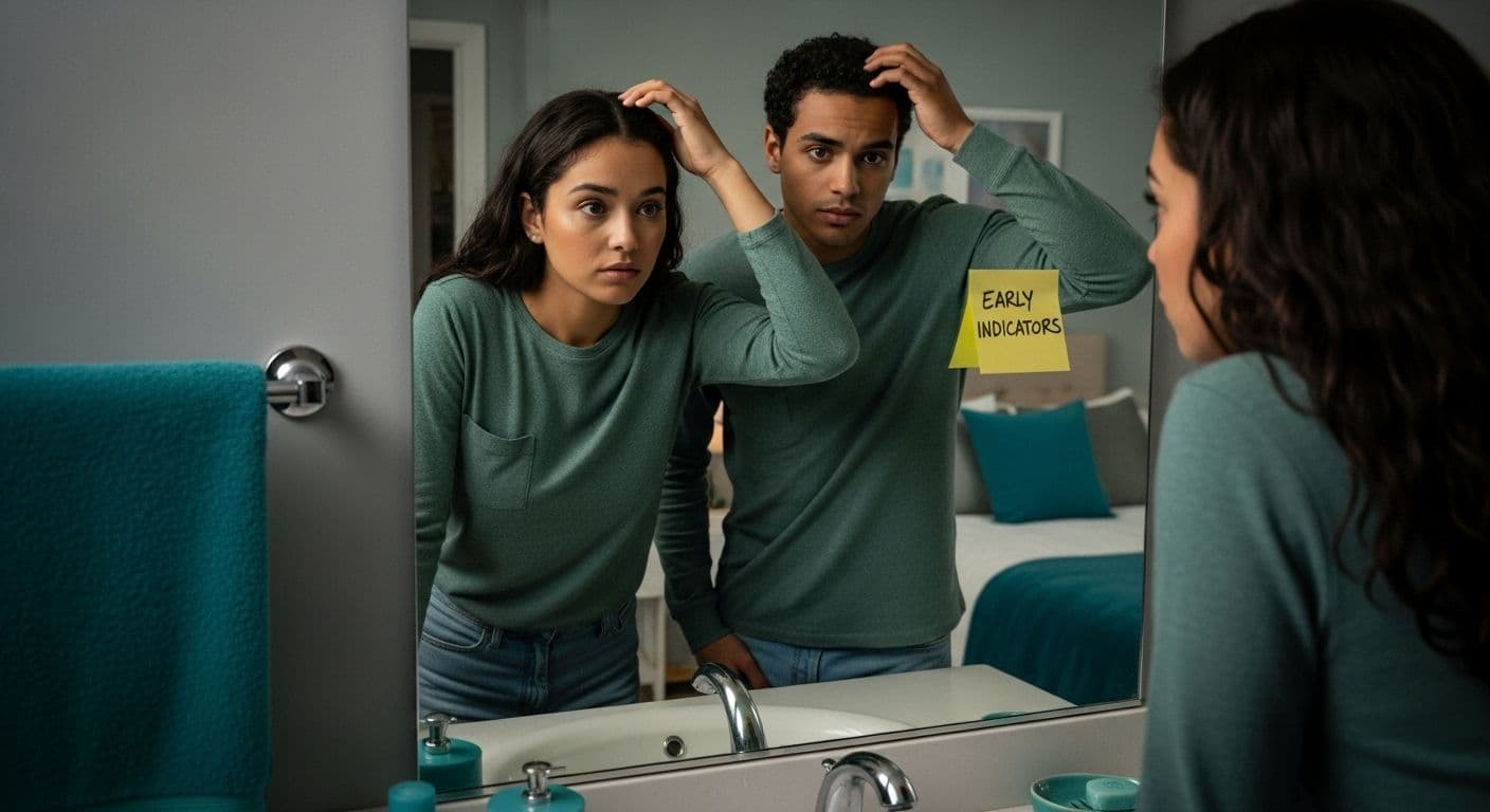 early signs genetic hair loss