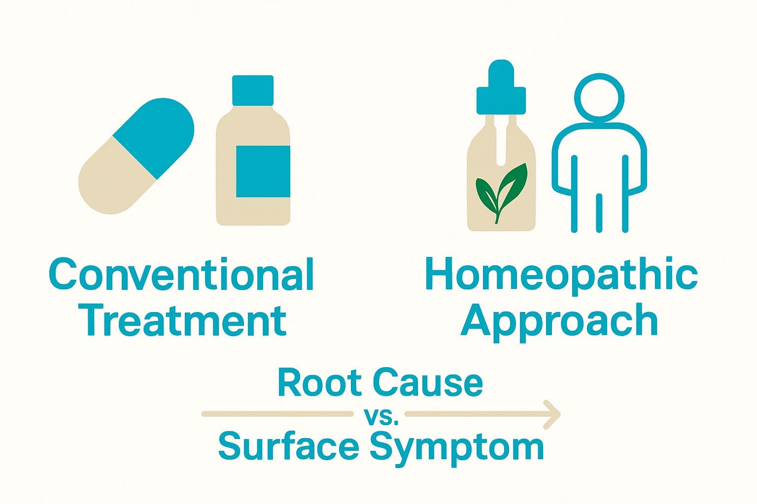 Comparison of conventional and homeopathic hair loss treatments infographic