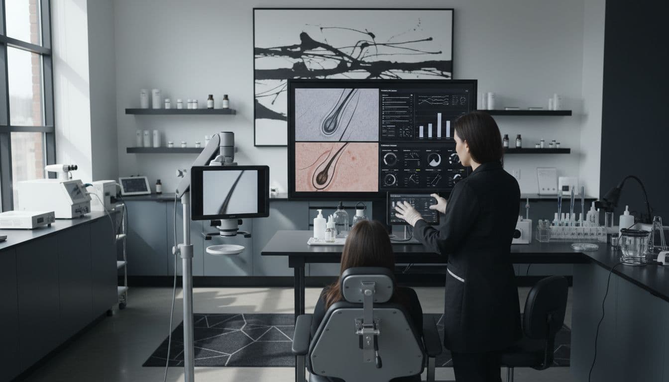 microscopía digital cabello