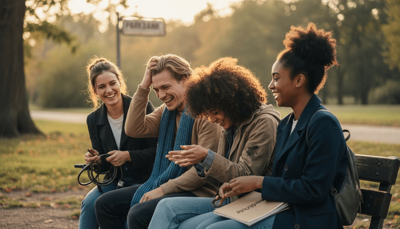 Eine Gruppe von Menschen mit glatten, welligen, lockigen und krausen Haarstrukturen.