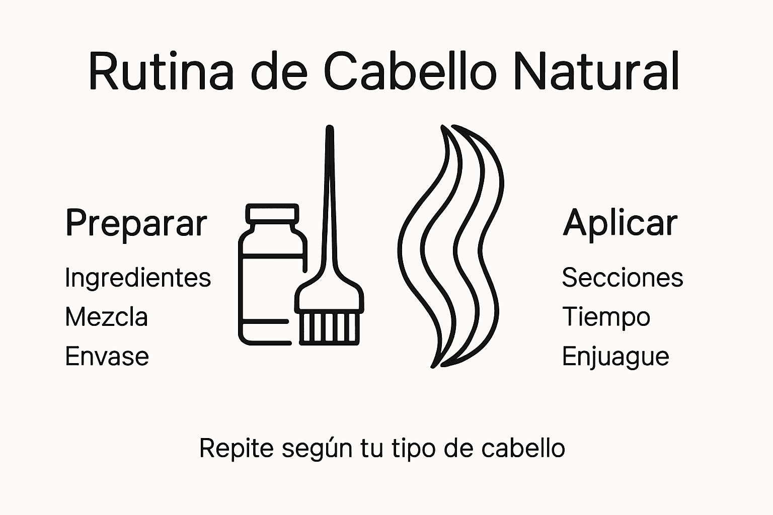 Guía visual: cómo cuidar tu cabello de forma natural paso a paso