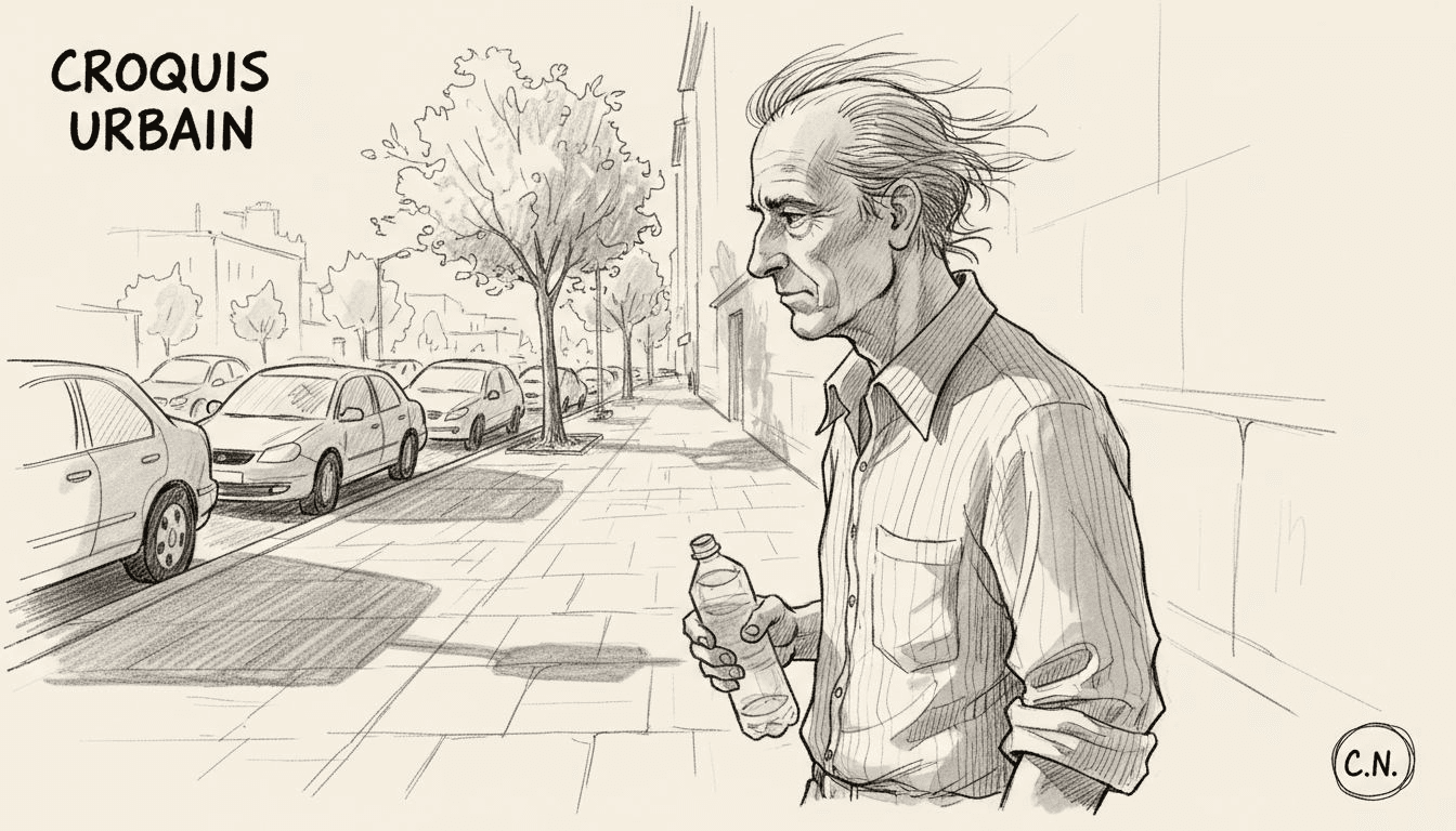 Un homme d’un certain âge profitant du soleil en ville