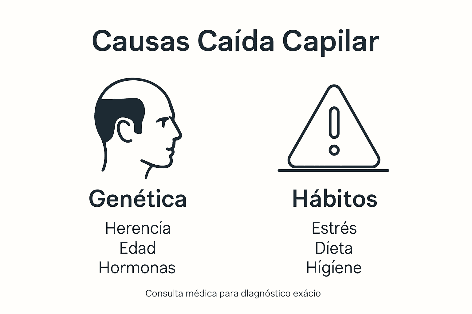 Infografía: principales motivos de la pérdida de pelo en hombres