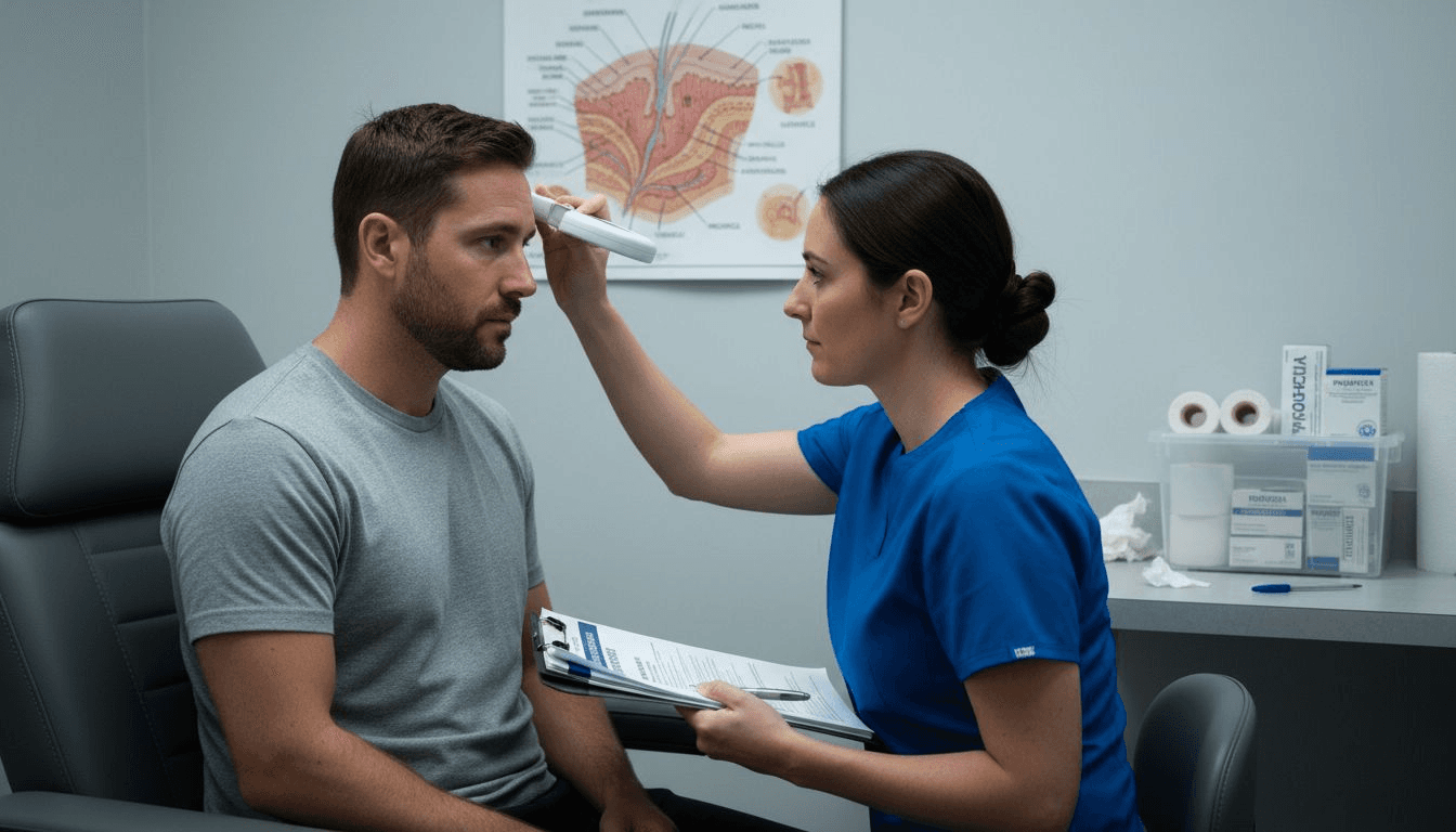 Clinic evaluation for hair transplant