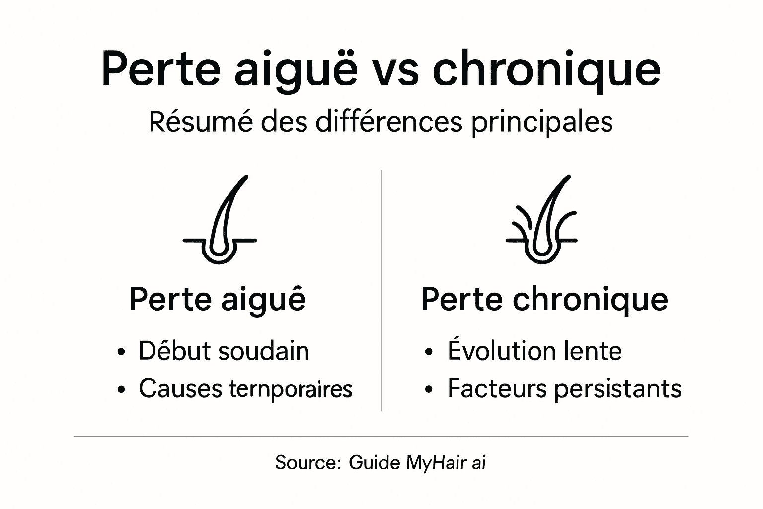 Infographie : tout ce qu’il faut savoir sur les différentes formes de chute de cheveux