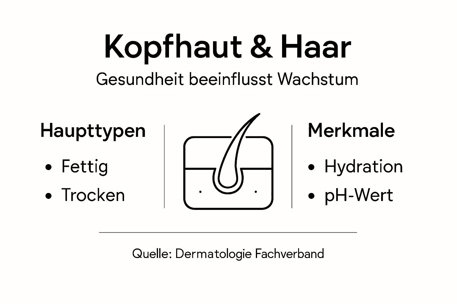Grafik: Wie die Gesundheit der Kopfhaut das Haar beeinflusst