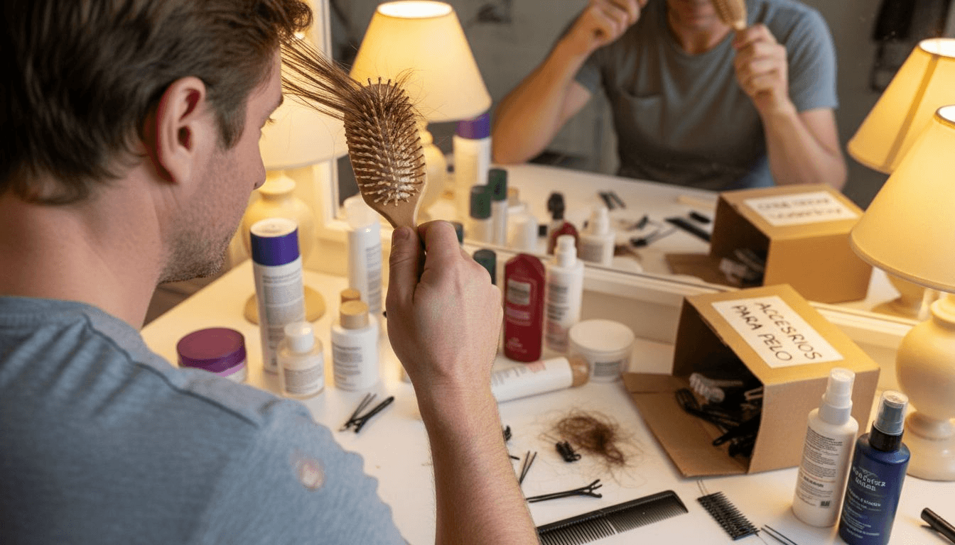 Desenredar el pelo utilizando peines y cepillos suaves