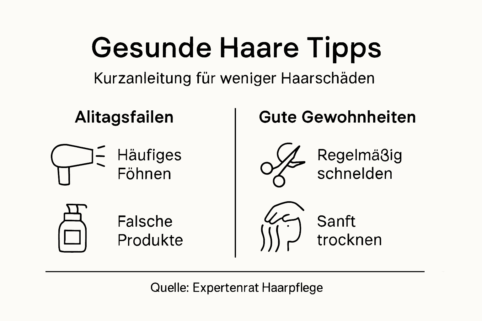 Infografik: Pflegetipps für gesundes Haar und wie du Haarschäden vorbeugst