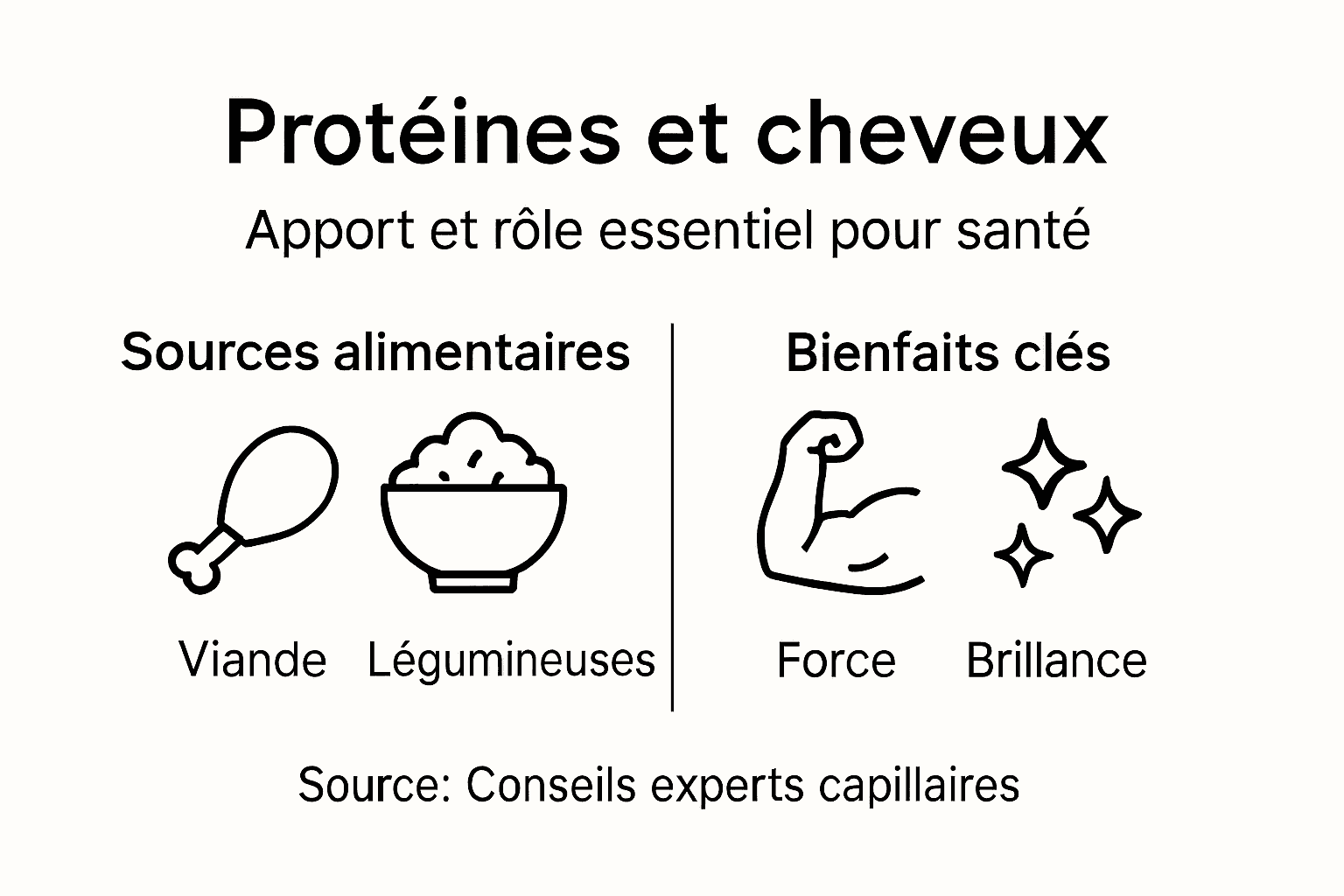 Infographie : tout comprendre sur le rôle des protéines dans la santé et la beauté des cheveux