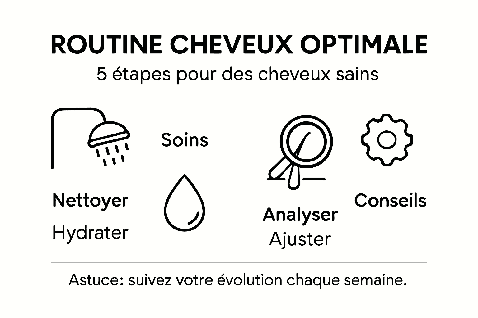 Infographie : les étapes clés pour une routine capillaire idéale