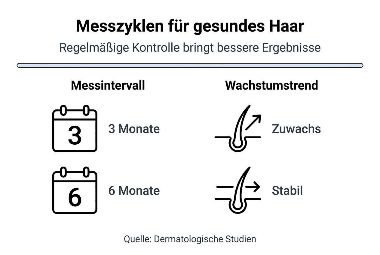 Grafik: Haarwachstum und Zyklen der Messung