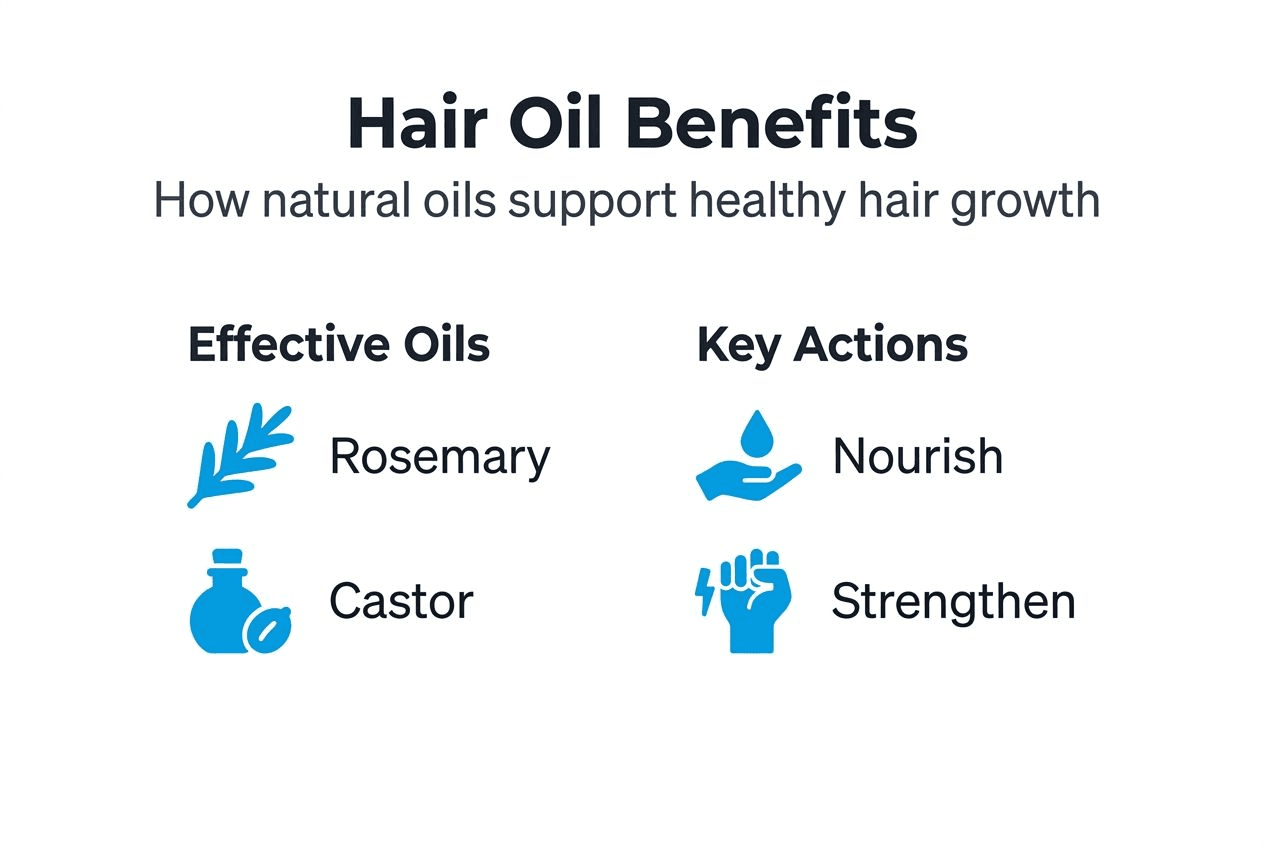 Infographic overview of hair oil benefits