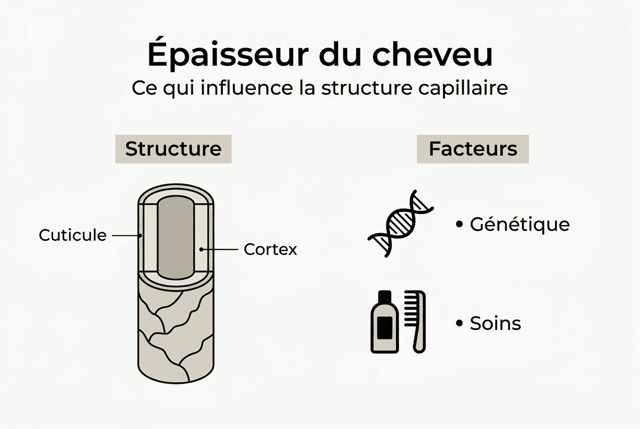 Aperçu visuel concis de la composition du cheveu