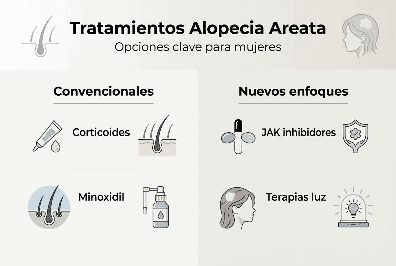 Guía visual sobre los tratamientos más efectivos para la alopecia areata