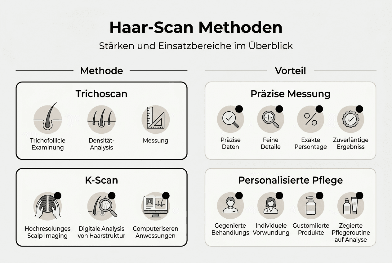 Übersicht: Verschiedene Methoden für Haaranalysen im Vergleich