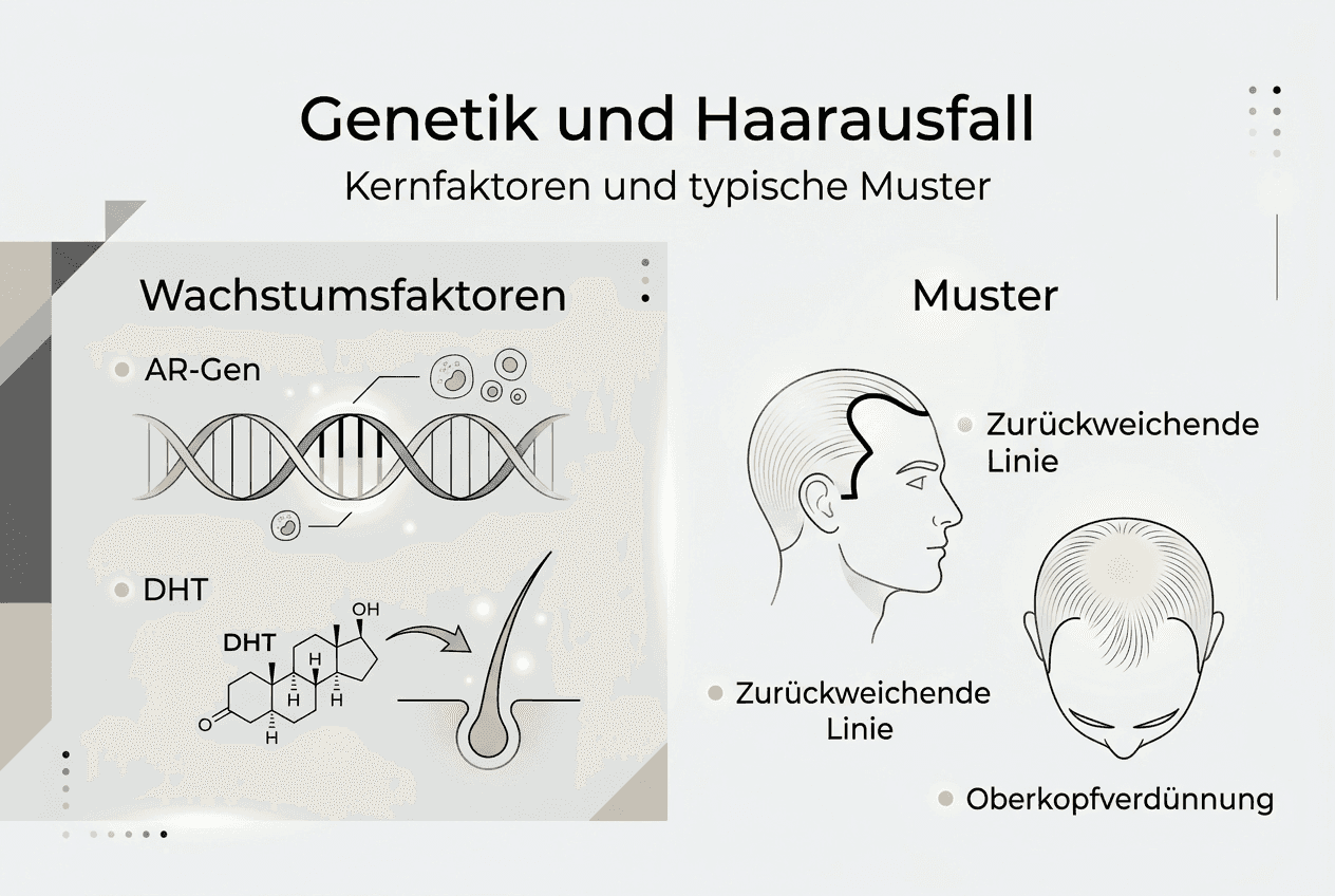 Übersicht: Wie genetische Faktoren den Haarausfall beeinflussen