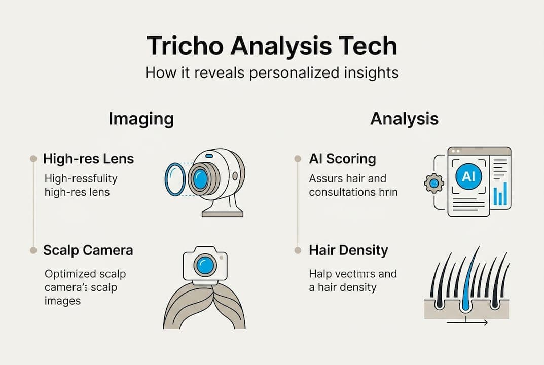 Infographic showing tricho analysis technology overview