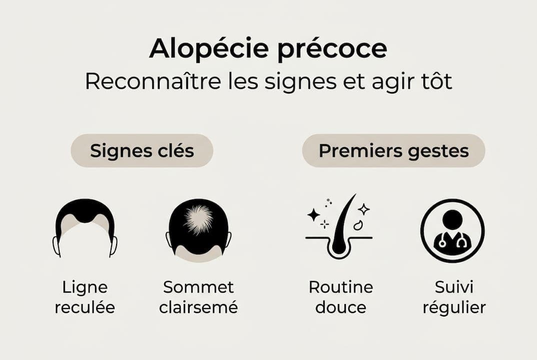 Infographie : reconnaître les signes d’une chute de cheveux précoce et découvrir les solutions adaptées