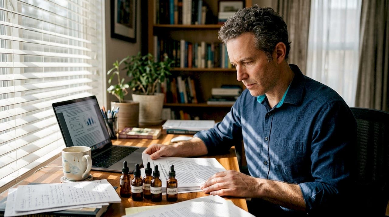 Dermatologist comparing natural hair oils