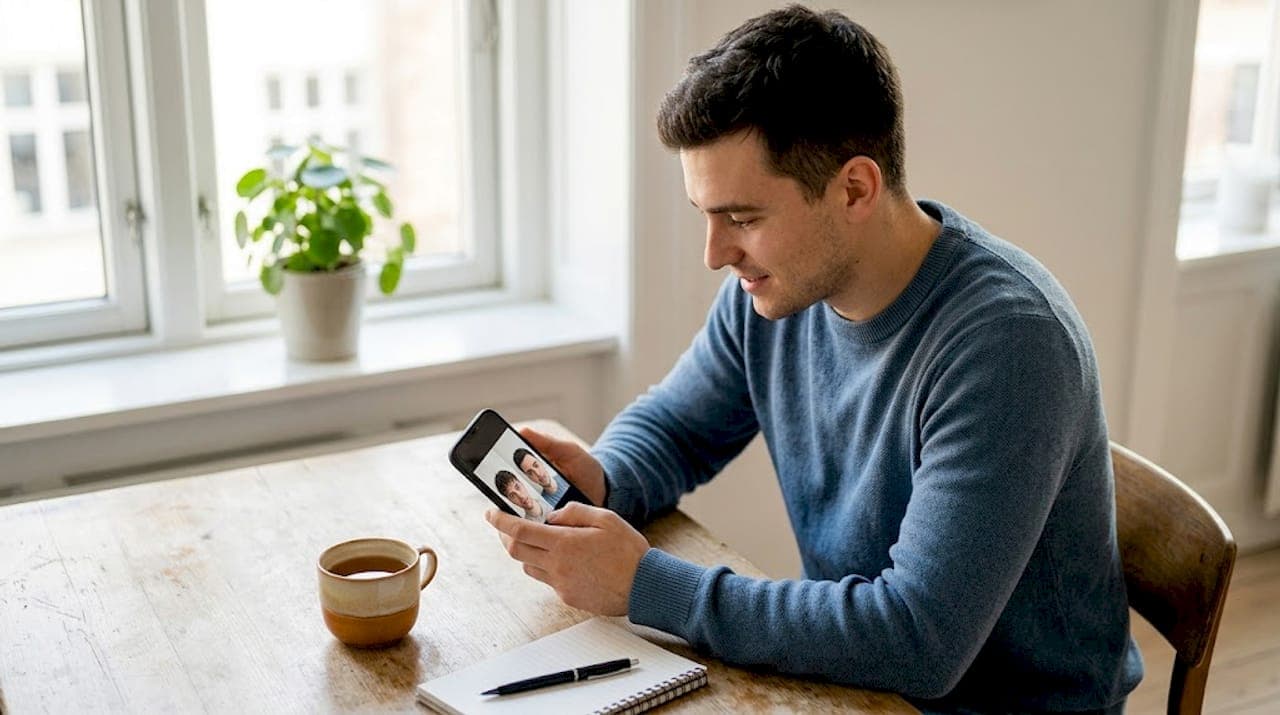 Hombre observa cómo avanza la pérdida de su cabello