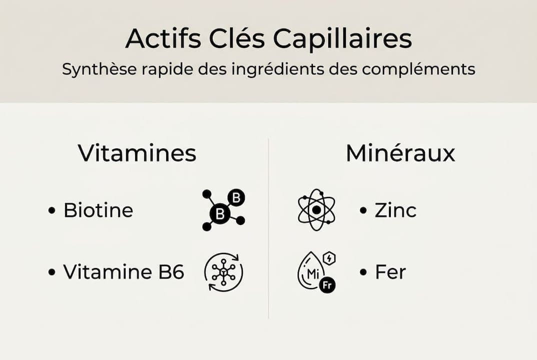 L’essentiel des ingrédients phares dans les compléments pour cheveux, en un clin d’œil