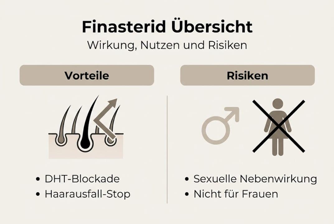 Finasterid: Chancen und Risiken im Überblick – Eine Infografik