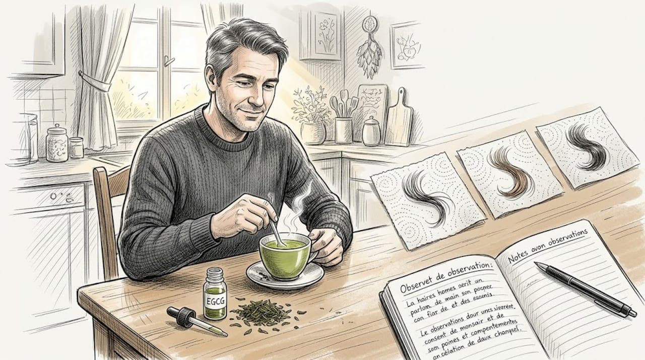 Préparation d’une infusion de thé vert et prélèvement d’échantillons capillaires pour l’analyse du pouvoir antioxydant