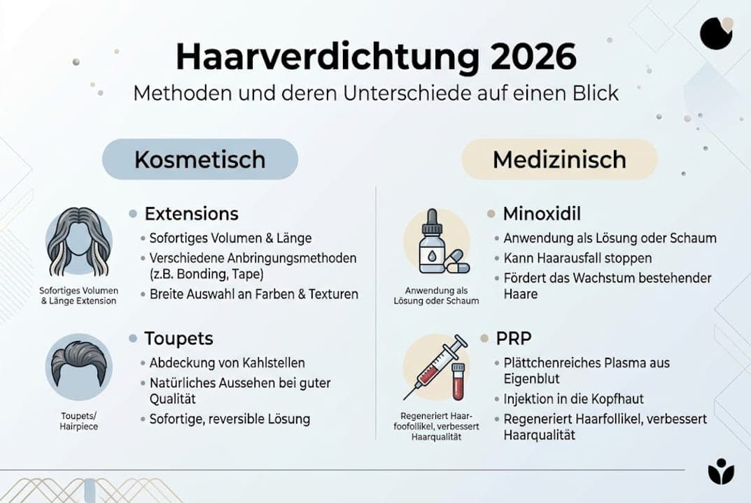 Überblick: Die wichtigsten Methoden zur Haarverdichtung im direkten Vergleich
