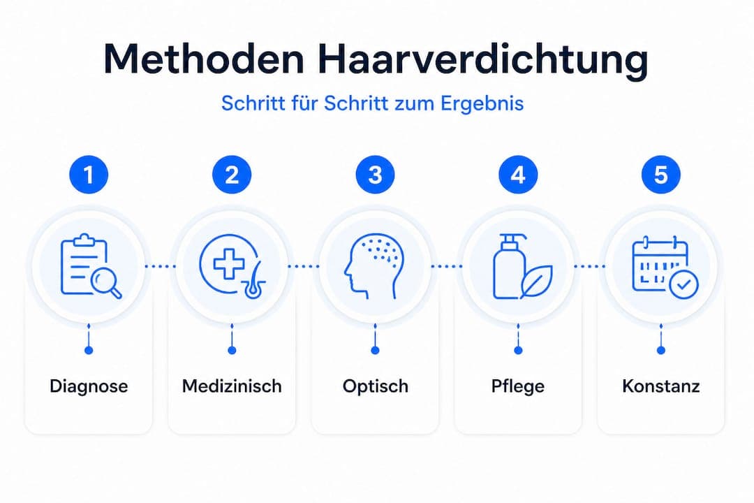 Schritt-für-Schritt-Anleitung: So funktioniert Haarverdichtung (als Infografik)