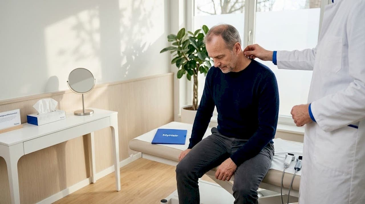 Haarausfall? So läuft der Zupftest beim Hautarzt ab