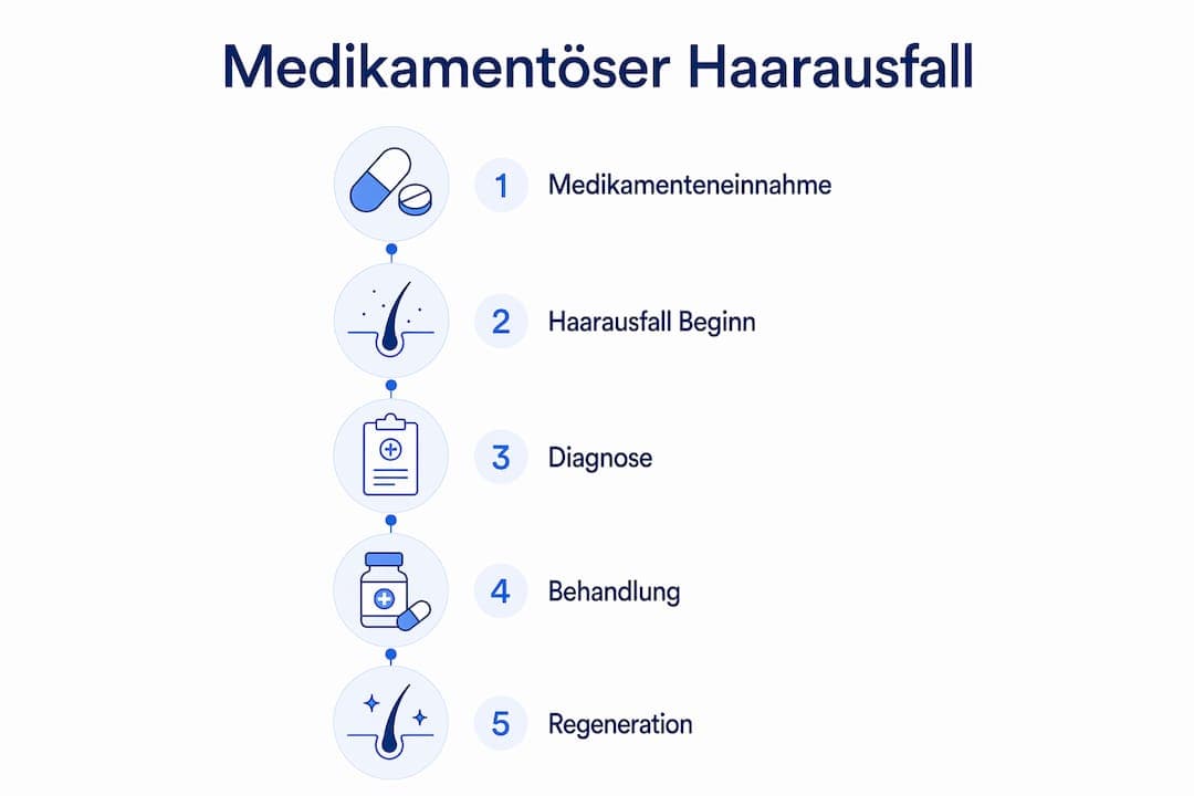Medikamentenbedingter Haarausfall: Ein kompakter Überblick über Ursachen und Verlauf