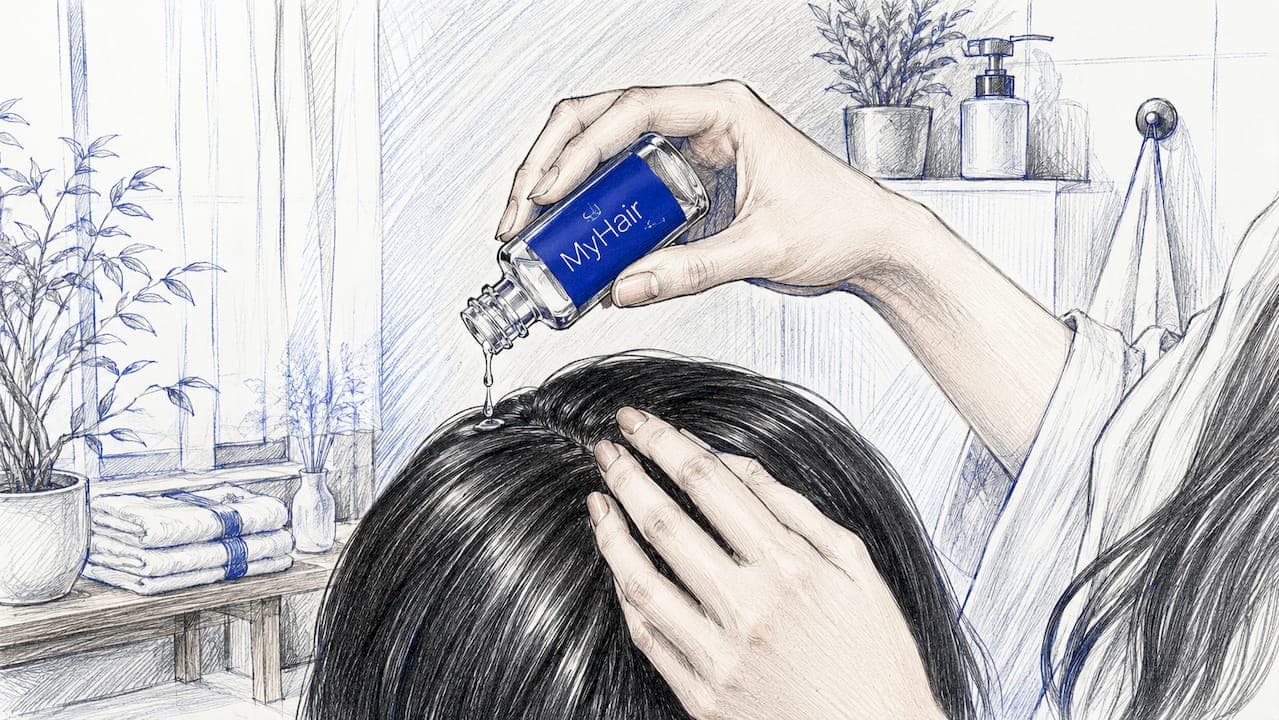 Sérum en flacon formulé à partir d'ingrédients d'origine naturelle