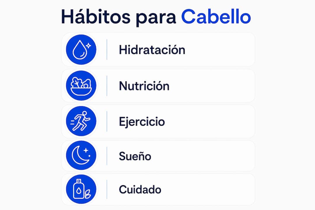 Guía visual con los mejores hábitos para lucir un cabello sano