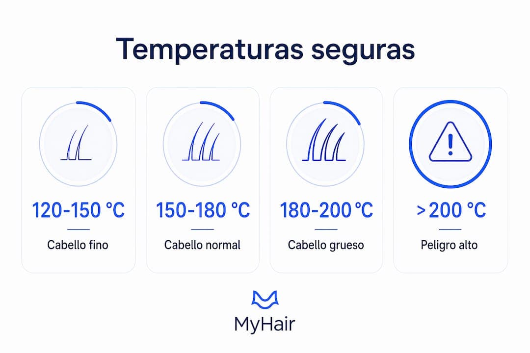 Guía visual sobre las temperaturas ideales para cuidar tu cabello
