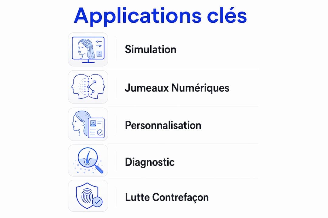 Découvrez en image les différentes étapes et applications des algorithmes dans le domaine de la cosmétique.