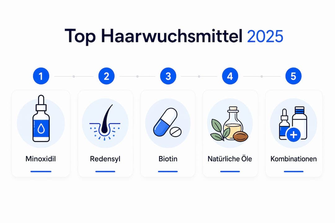 Die große Infografik: Die besten Mittel für Haarwachstum bei Frauen im Vergleich 2025