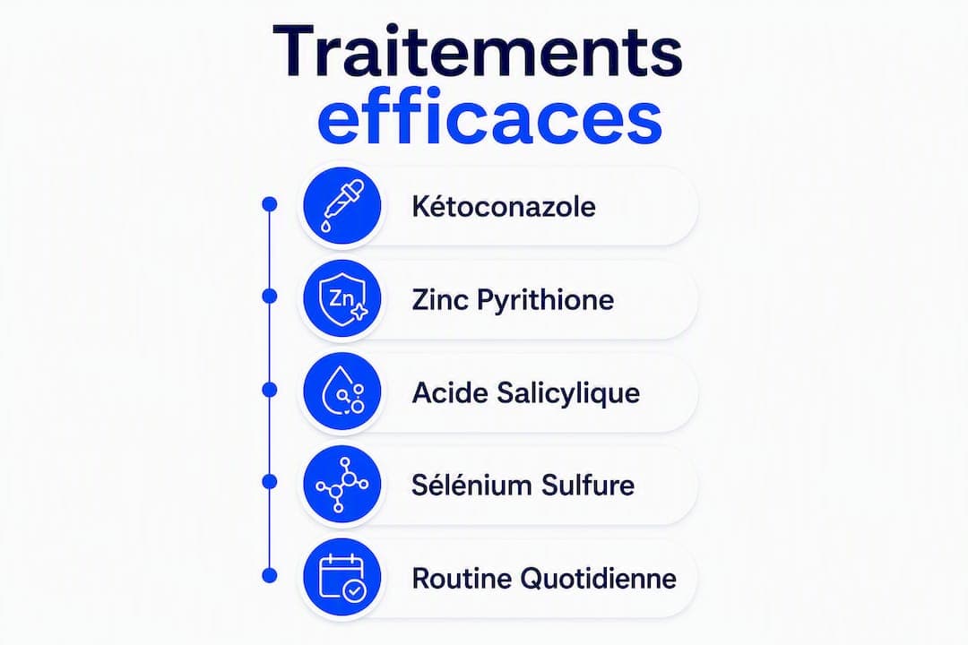 Infographie : les étapes clés pour lutter efficacement contre les pellicules