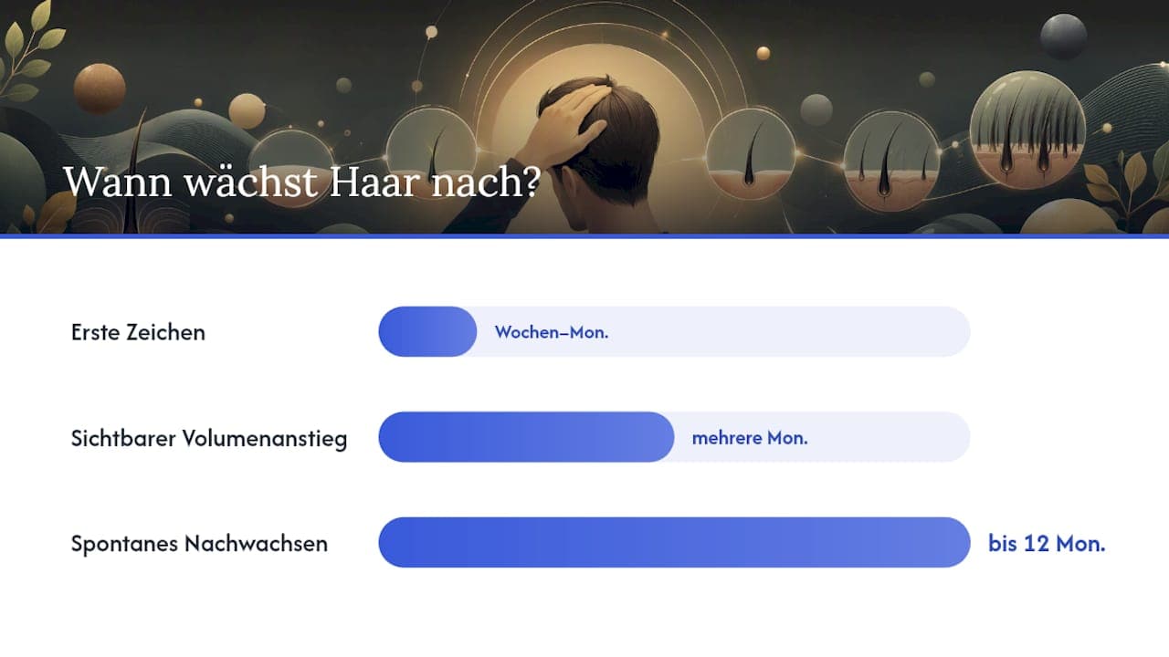 Wann wächst das Haar nach und wie hoch ist das Rückfallrisiko? — overview diagram
