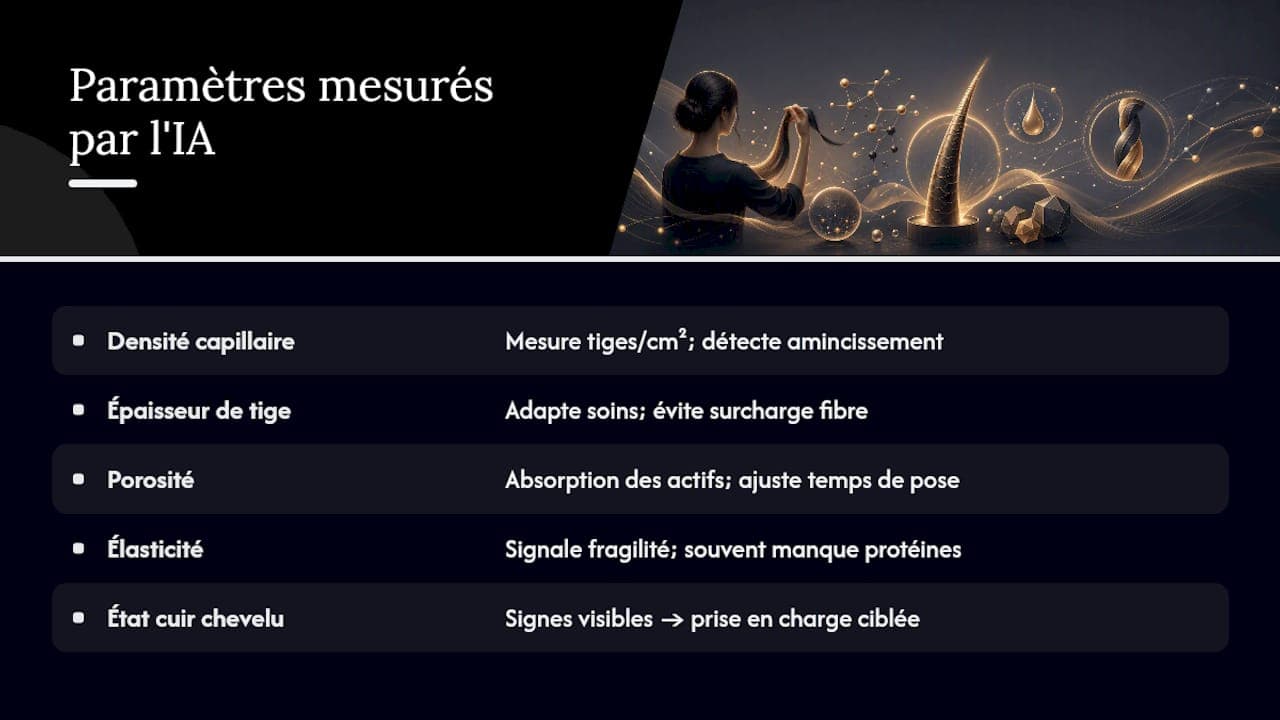 Présentation des cinq indicateurs essentiels pour évaluer la santé des cheveux grâce à l’intelligence artificielle