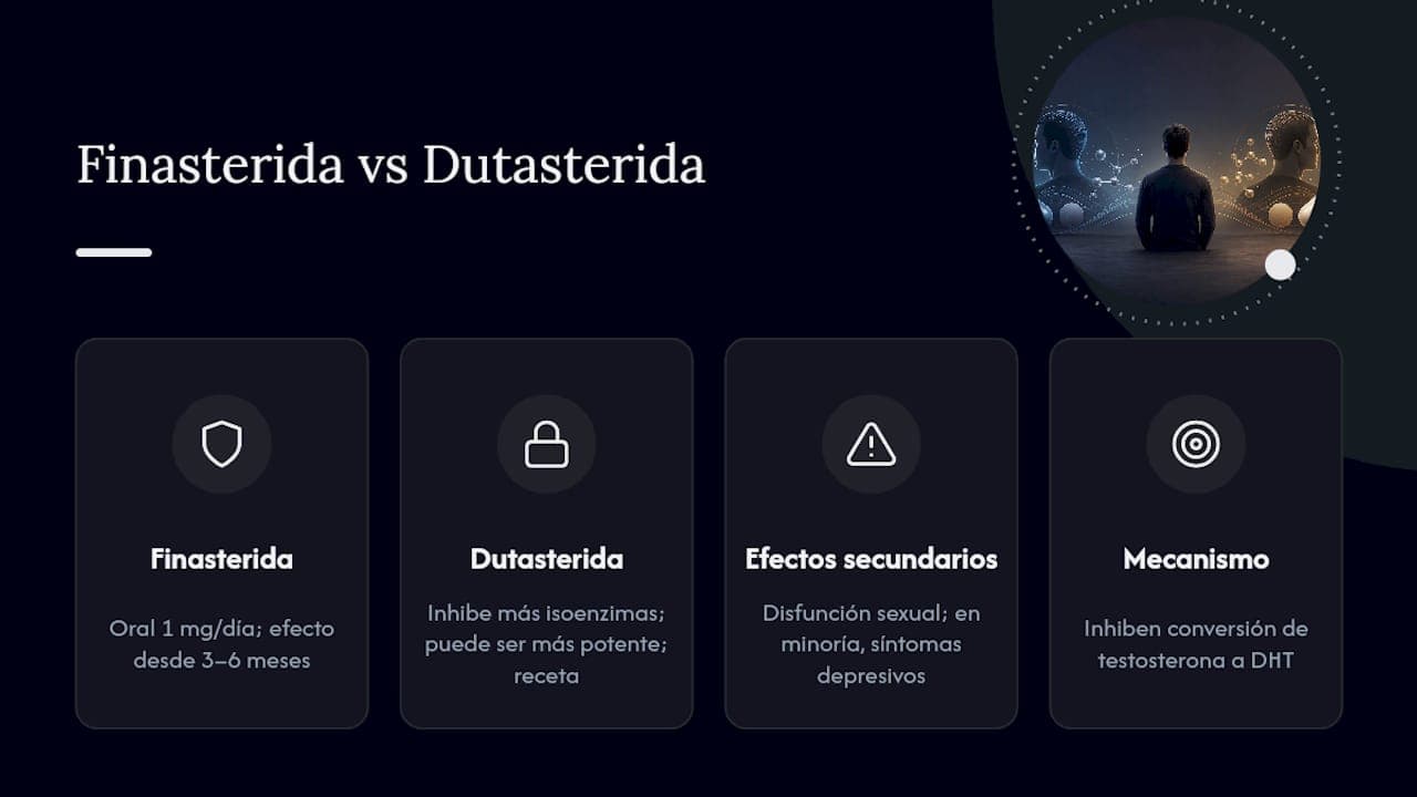 Tabla comparativa de tratamientos para la caída del cabello