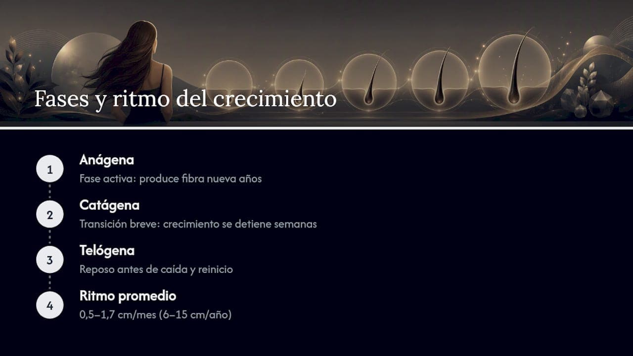 Cómo crece el cabello: fases y ritmo que debes conocer — overview diagram