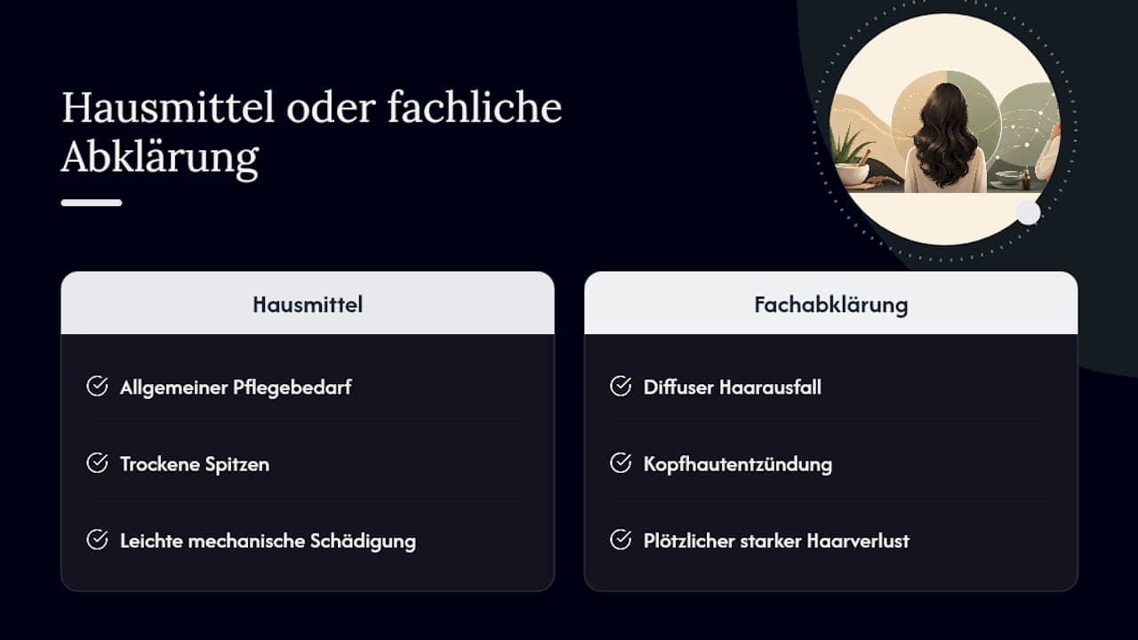 Gegenüberstellung von Hausmitteln und professioneller Diagnostik