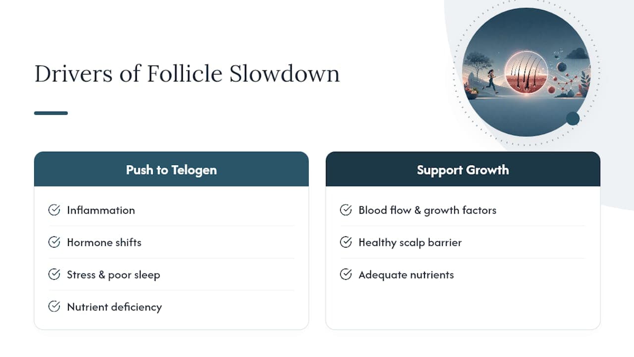 Factors that can slow or support hair growth