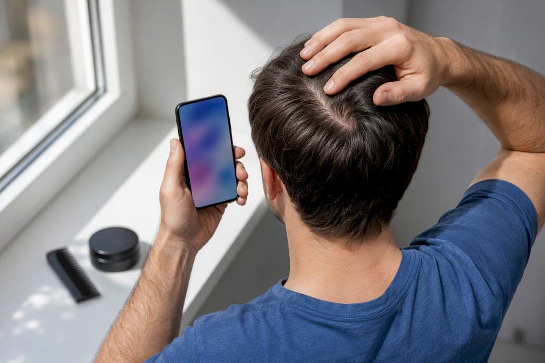 Haarscan bei Tageslicht ohne Stylingprodukte