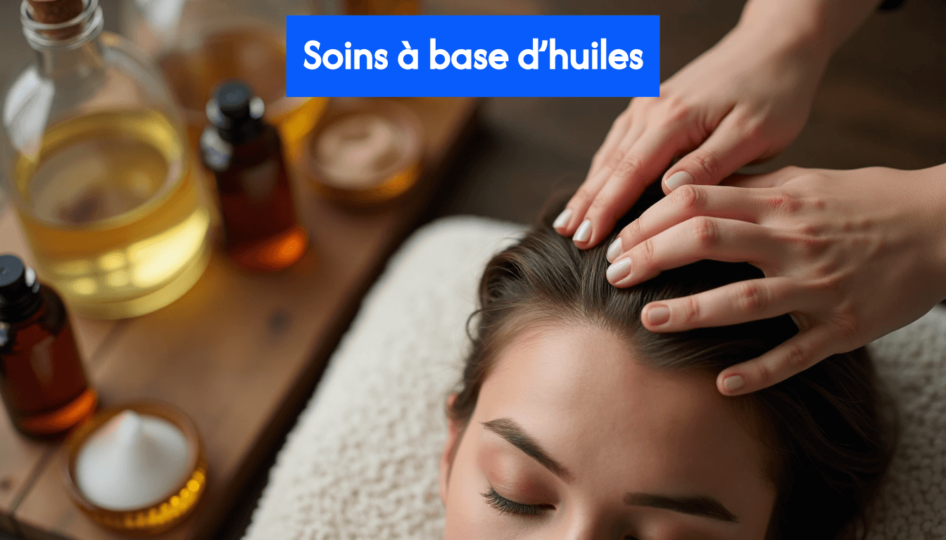 Scalp massage with nourishing hair oil