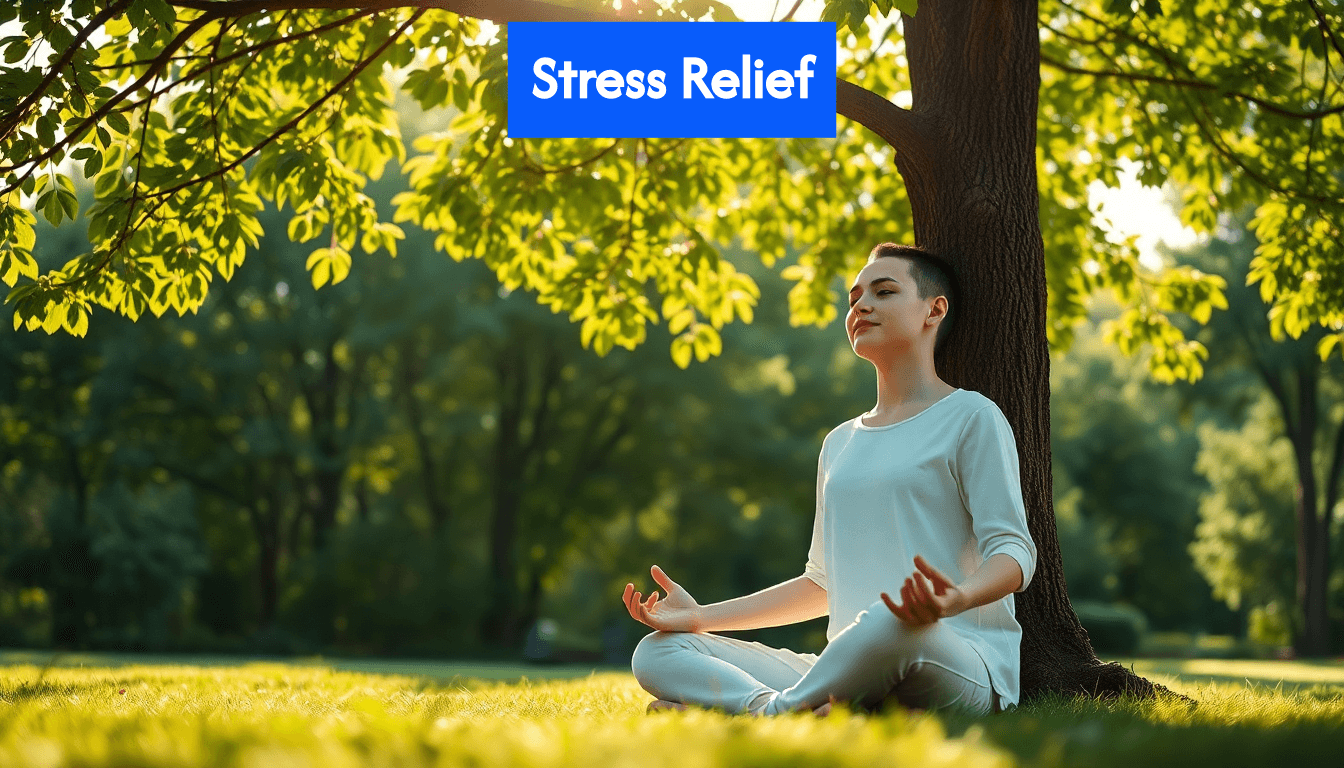 Person meditating outdoors