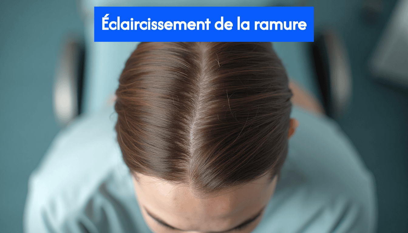 Thinning hair at the crown of scalp