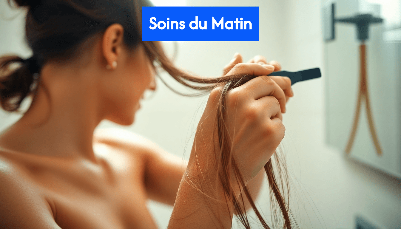 Morning hair care routine